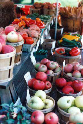 old stand with apples for sale